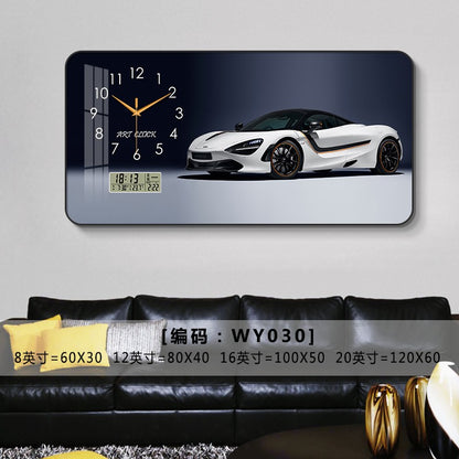 Car Clock Living Room Creative E-sports Room Silent Clock Auto Repair Beauty Shop Personality Art Decorative Painting Wall Clock