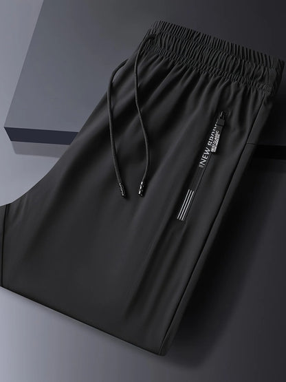Calça Jogger Masculina De Secagem Rápida, Respirável, Com Cordão Na Cintura, Elegante E Elástica, Para Fitness