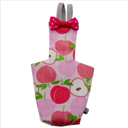 Fralda para Papagaio com Gravata Borboleta, Adorável, Colorida, Estampa de Frutas e Floral para Calopsitas, Pombos, Pássaros de Estimação Pequenos, Médios e Grandes, Roupa de Voo Lavável