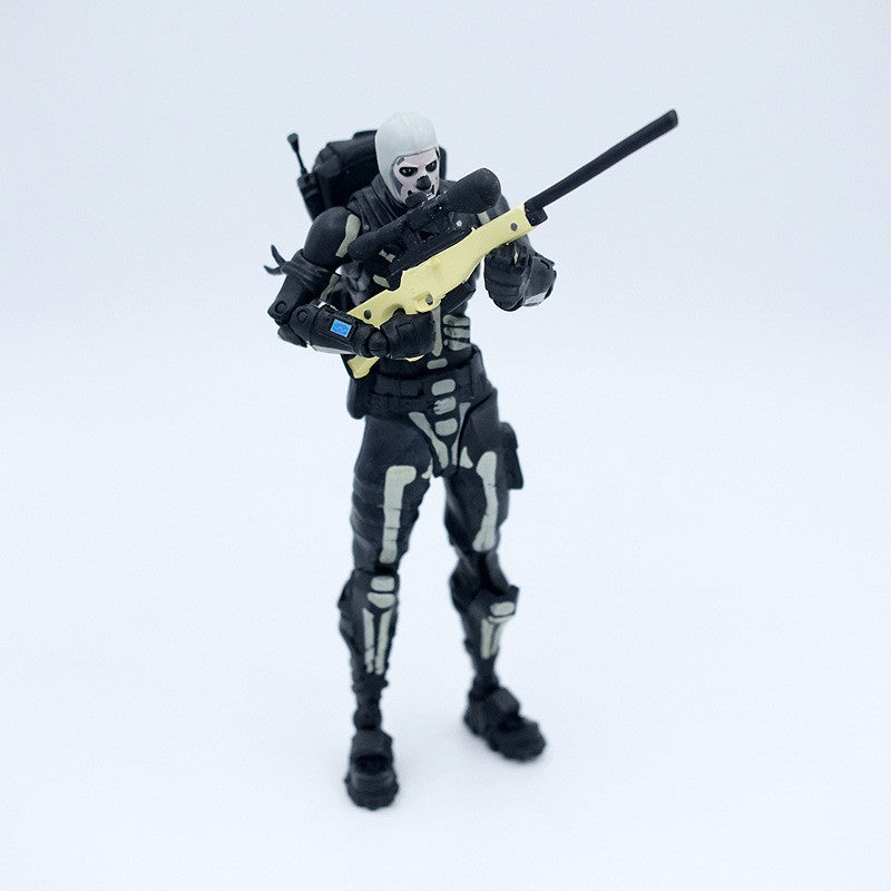 Fortnite Raptor Cavaleiro Negro Soldado Caveira Líder do Esquadrão Abraço Boneco de Ação Decoração de Quarto Brinquedos Presente para Crianças