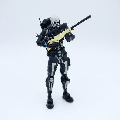 Fortnite Raptor Cavaleiro Negro Soldado Caveira Líder do Esquadrão Abraço Boneco de Ação Decoração de Quarto Brinquedos Presente para Crianças