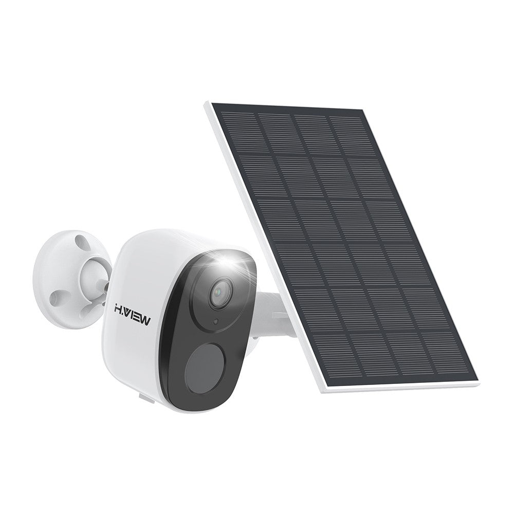 H.VIEW PIR Battery Powered Camera Wireless Outdoor, 2K 3MP WiFi Security Camera with Spotlight Siren, 2-Way Audio, Waterproof