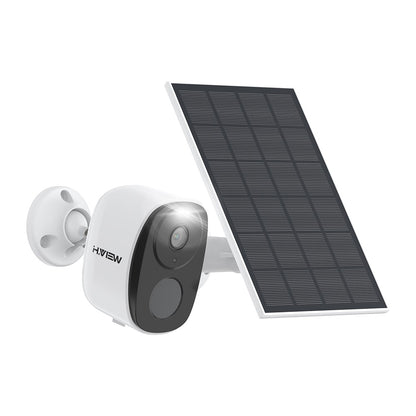 H.VIEW PIR Battery Powered Camera Wireless Outdoor, 2K 3MP WiFi Security Camera with Spotlight Siren, 2-Way Audio, Waterproof
