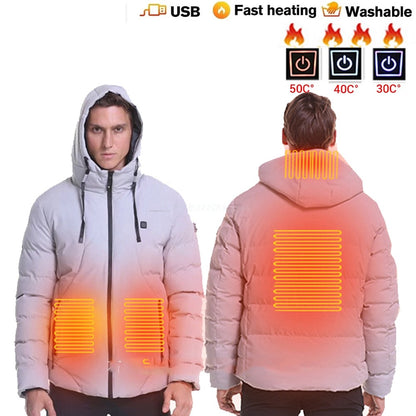 Heated Jackets Men's Women's Heating Jackets USB Electric Heating Jacket 13 Areas Heated Vest Thermal Clothing Coat Winter