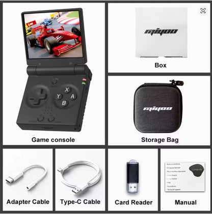 MIYOO Mini Flip Retro Handheld Game Console With New Hinge 2.8''IPS Screen Portable Video Game Consoles Classic Gaming Emulator