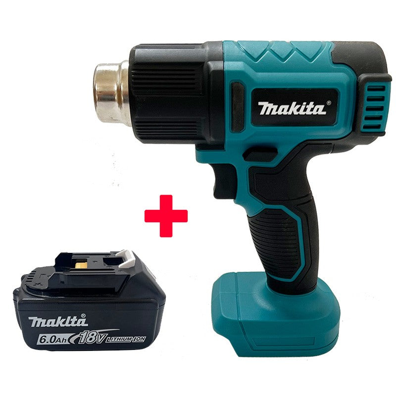 Pistola de Ar Quente Elétrica Makita com Display Digital, Sem Fio, 2 Bicos, Industrial, para Embalagem a Vácuo, para Bateria 20V