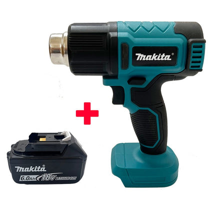 Pistola de Ar Quente Elétrica Makita com Display Digital, Sem Fio, 2 Bicos, Industrial, para Embalagem a Vácuo, para Bateria 20V