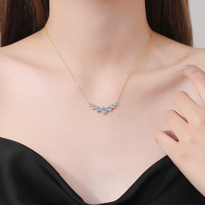 1.7-5.0ct D Cor Moissanite Feminino Pingente Prata Colar Para Mulheres Correntes Festa Noiva Joias Finas Colar de Prata Esterlina 925