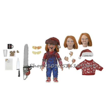 NECA Chucky Figure Anime Christmas outfit Child's play figures Model Joint Movable Toys Christmas Birthday Gift Toys