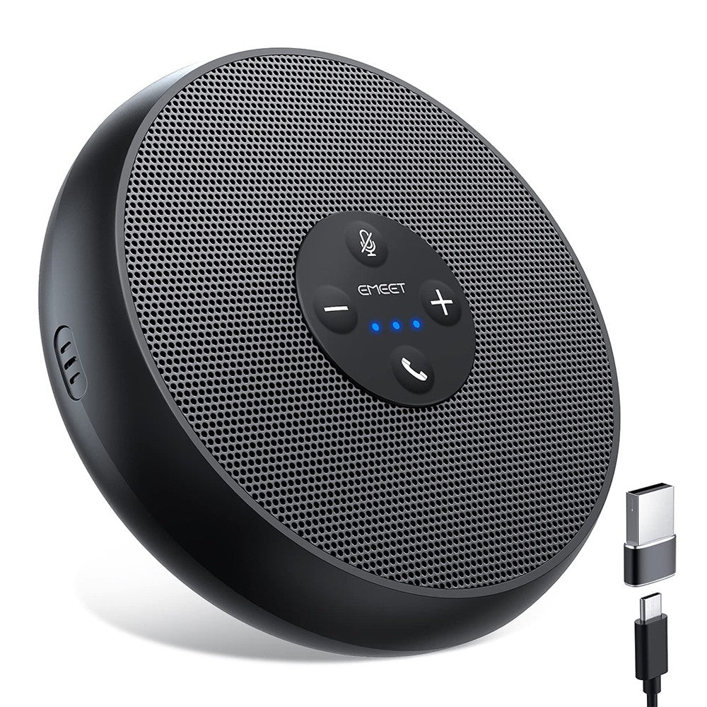 EMEET USB Wired Speakerphone Conference Speaker With 2 Mics 360° Voice Pickup Meeting Microphone Zoom Certified for Office/Home