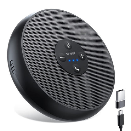 EMEET USB Wired Speakerphone Conference Speaker With 2 Mics 360° Voice Pickup Meeting Microphone Zoom Certified for Office/Home