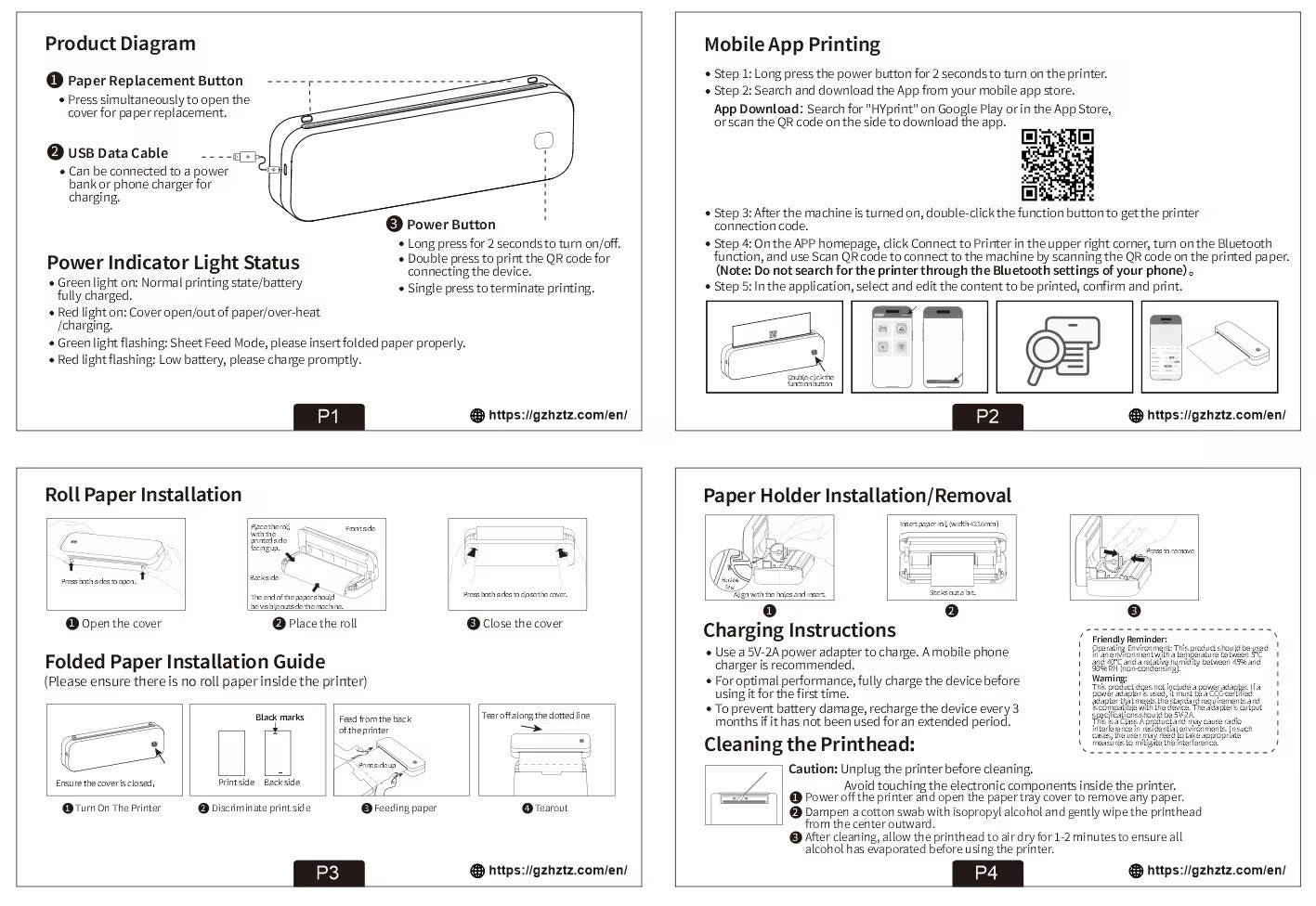 Impressora Térmica Portátil Sem Tinta A4 Bluetooth PDF Excel Word para Impressão de Documentos com Rolo de Papel para Trabalho de Escritório Casa Escola