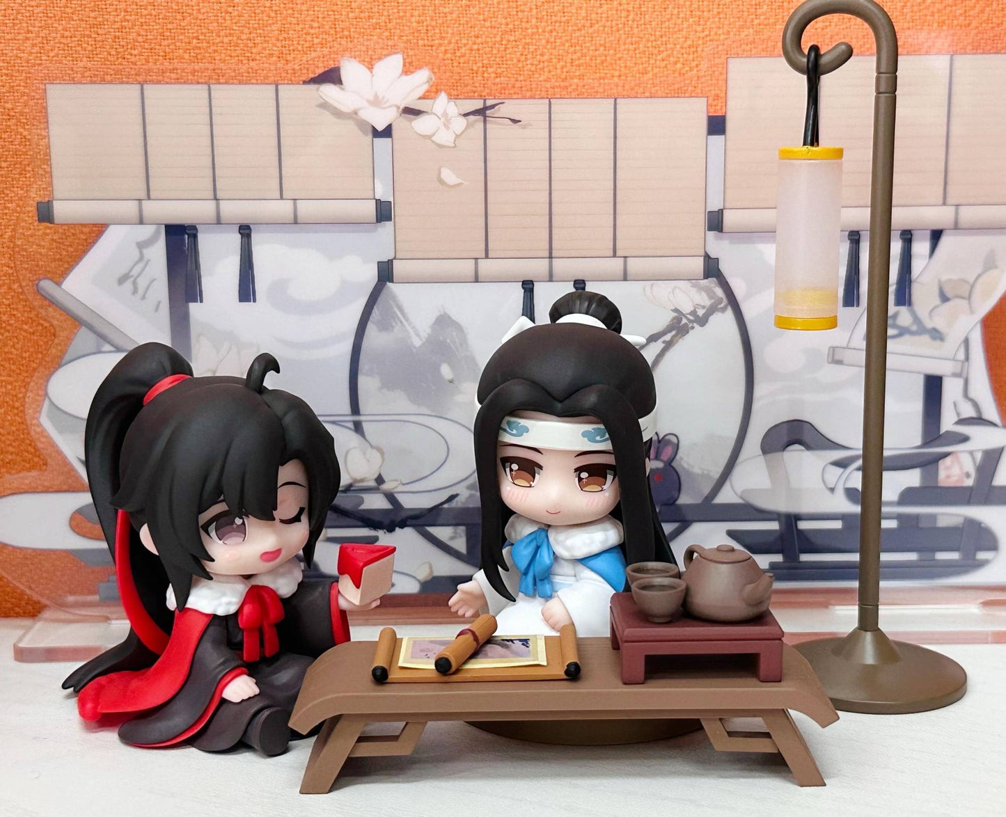 Mo Dao Zu Shi Cloud Deep Series Anime Figurine - Wei Wuxian Lan Wangji Q-Version Action Toy Model Collectible Gift for Fans