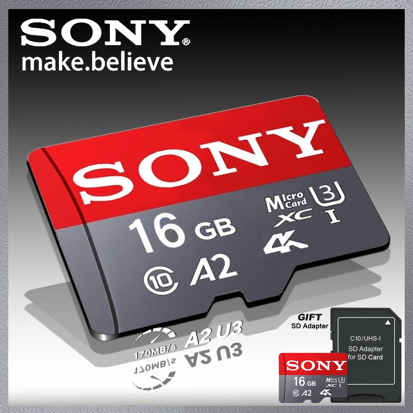 Cartão de Memória SONY SD 1024GB 512GB Cartão Micro Mini SD Ultra 128GB 256GB 32GB 64GB U3 A2 Cartões Flash TF para Câmera de Celular Xiaomi PC