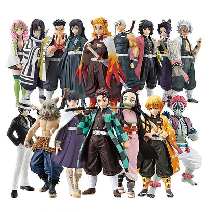 Anime Demon Slayer Kimetsu no Yaiba Figure Kamado Tanjirou Action Figure Agatsuma Zenitsu Nezuko Warrior PVC Model Toys