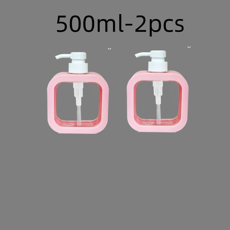 300/500ml Bathroom Soap Dispensers Refillable Lotion Shampoo Shower Gel Holder Portable Travel Dispenser Empty Bath Pump Bottle