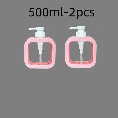 300/500ml Bathroom Soap Dispensers Refillable Lotion Shampoo Shower Gel Holder Portable Travel Dispenser Empty Bath Pump Bottle