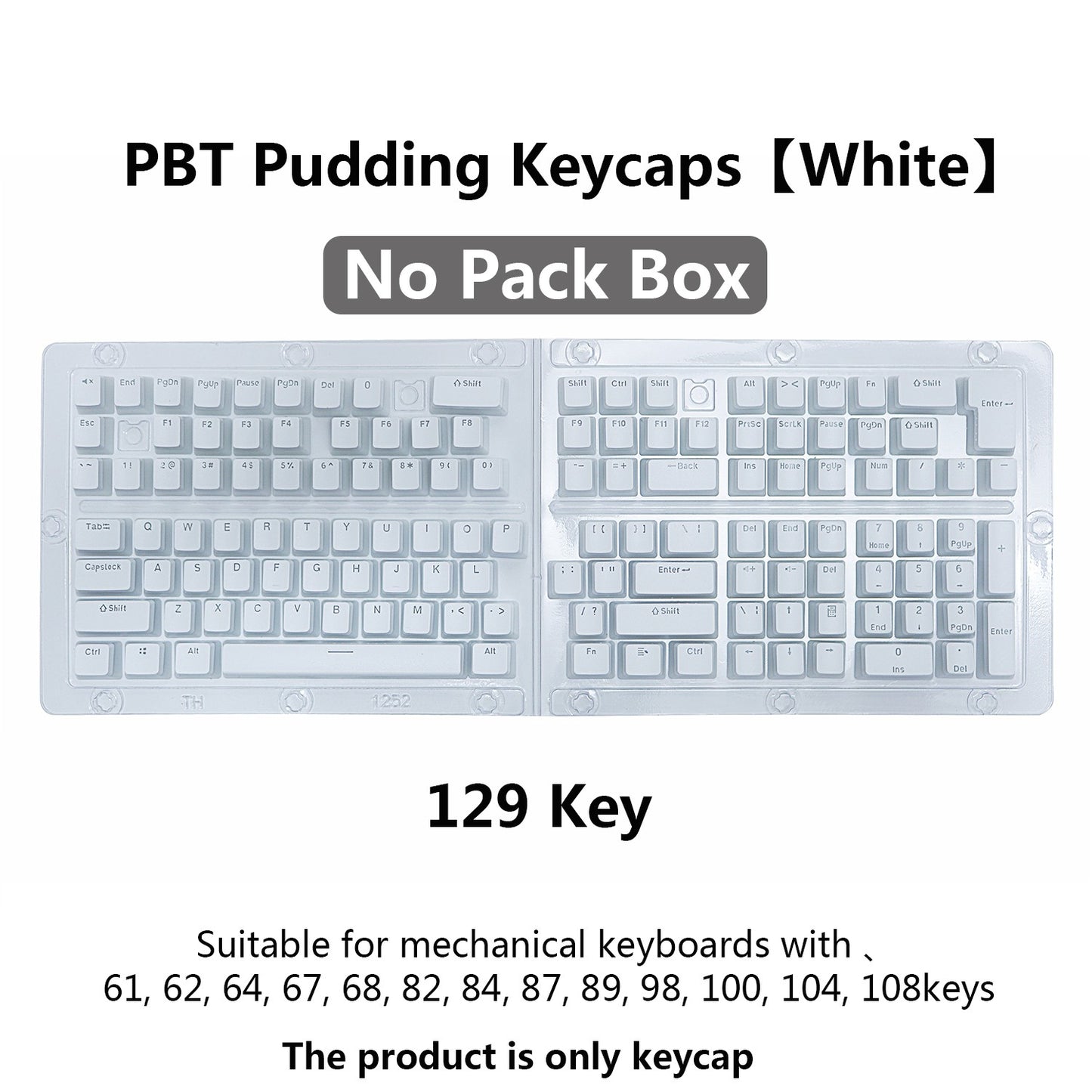 Keycaps PBT Pudding 129 teclas Keycap Perfil OEM Tampa de teclado Para teclado mecânico Kit Mx Switch Retroiluminação RGB 87 104 Teclados Gamer