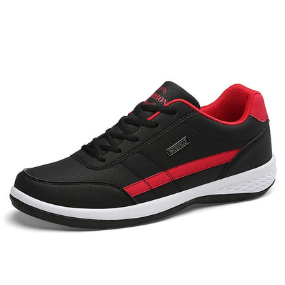 Sapatos masculinos de couro tênis tendência casual italiano respirável lazer masculino tênis calçados antiderrapantes sapatos vulcanizados masculinos