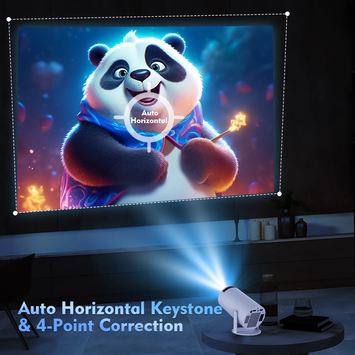 Projetor Portátil Magcubic Mini HY300 Pro 4K Full HD Nativo 720P 260ANSI BT5.0 Android 11 Projetor para Home Theater e Uso Externo