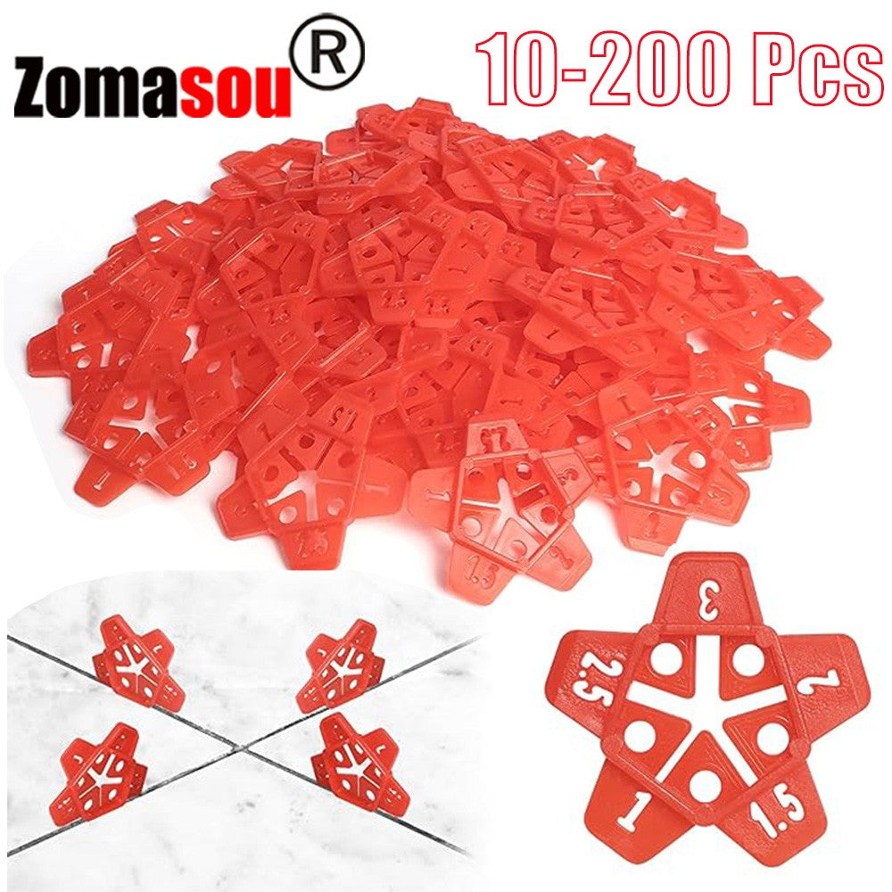 10-400Pcs 5 em 1 Espaçadores de Azulejos Profissionais Clipes de Nivelamento de Piso de Parede Sistema de Nivelamento de Cerâmica Cunha Ferramentas de Construção