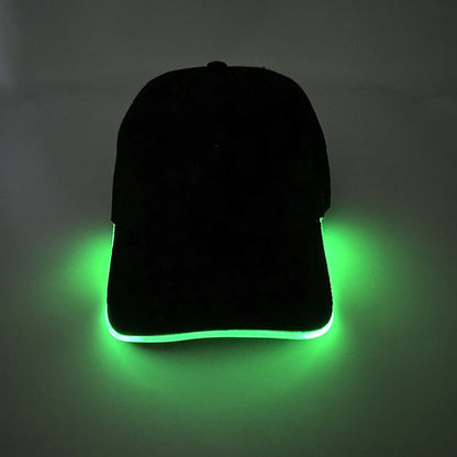 Fashion Attractive Glowing Decor Supplies Carnival LED Optical Fiber Baseball Cap Flashing For Carnival Party In The Dark Night