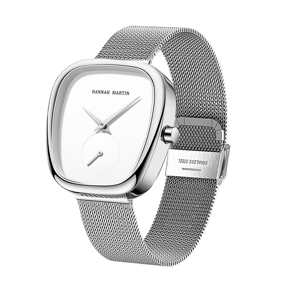 HANNAH MARTIN Brand Original Luxury Women Watch Rose Gold Fashion Stainless Steel Quartz Movement Waterproof Women Dress Watches