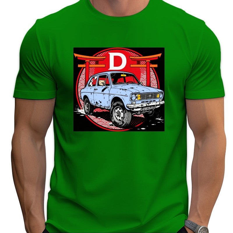 Loose large size Street racer fashion T-shirt breathable comfy crewneck Hip Hop Fun Cartoon 100% Cotton Top