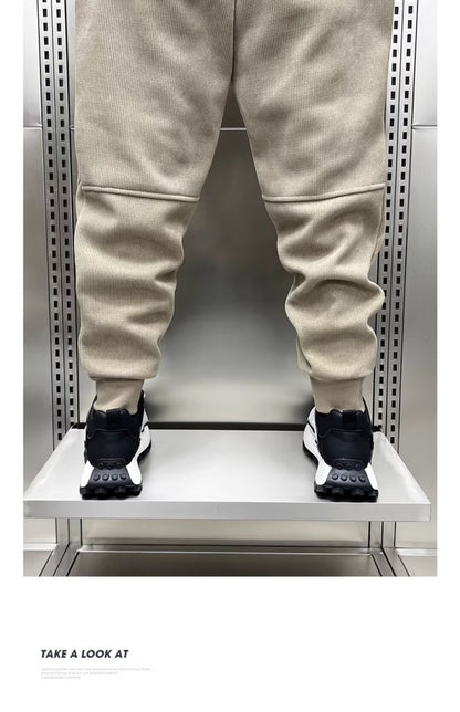 Calças Casuais Masculinas Americanas Calças de Algodão de Alta Qualidade para Outono Inverno Uso Diário Masculino Casual Calças de Moletom Soltas de Tamanho Grande