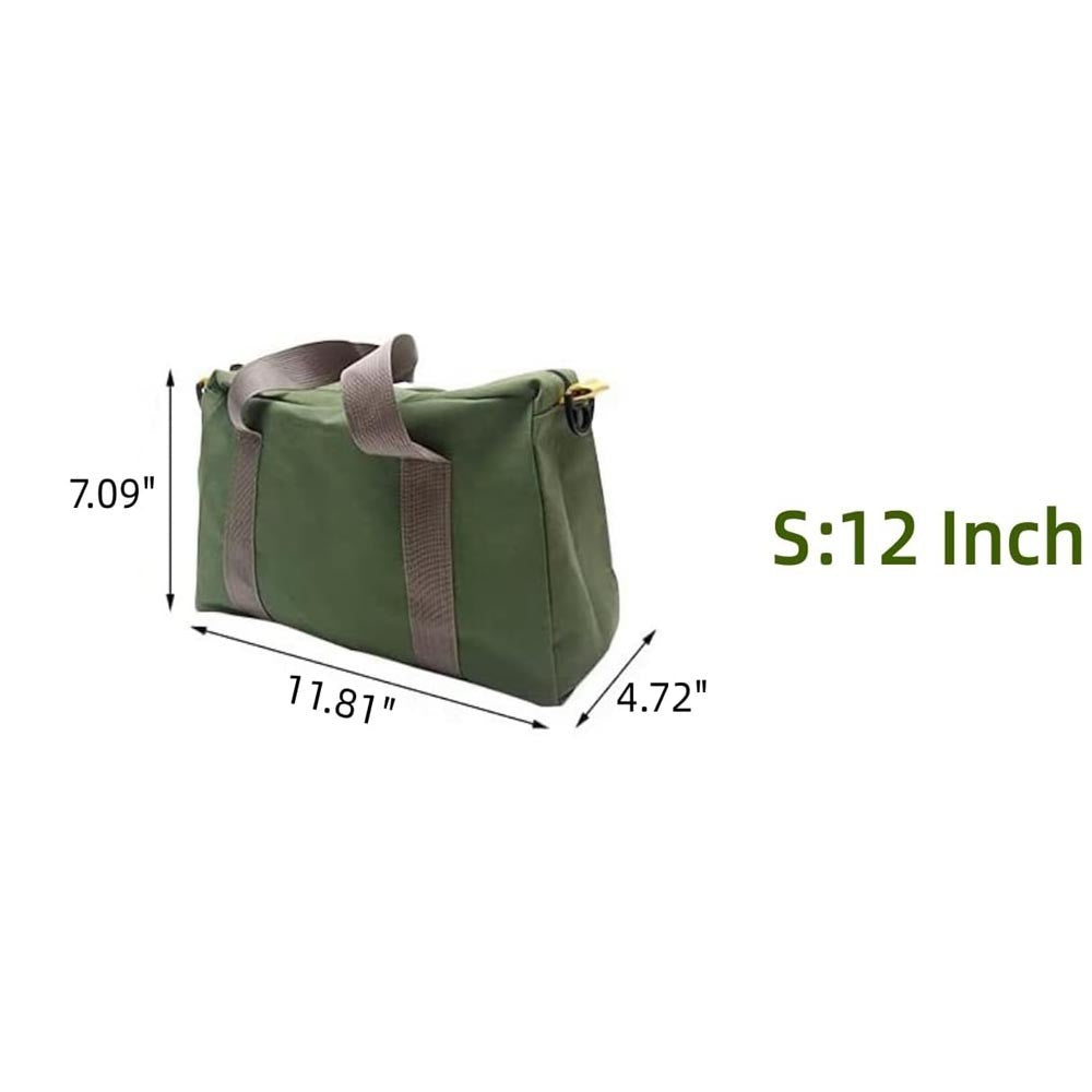 Wide Mouth Tool Bag, Canvas Tool Bag, Heavy Duty Tool Storage Bag, Large Capacity Tool Tote Bag for Electricians, Power