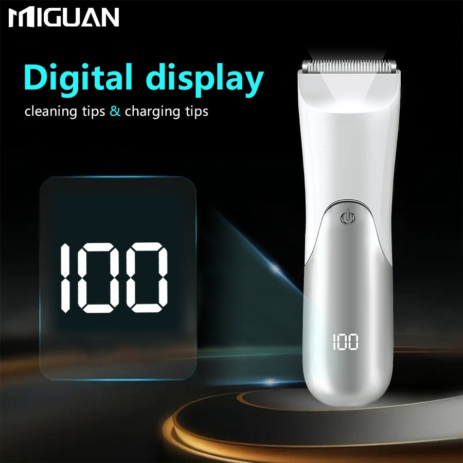 Men's body trimmer, electric shaver, electric inguinal and hair trimmer, ceramic blade male hygiene shaver trimmer