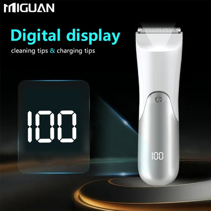 Men's body trimmer, electric shaver, electric inguinal and hair trimmer, ceramic blade male hygiene shaver trimmer