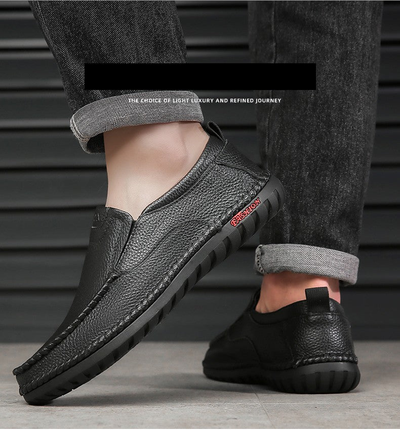 High Quality Leather Men Casual Shoes Breathable Mens Loafers Italian Luxury Brand Formal Mens Dress Shoes Slip-on Driving Shoes