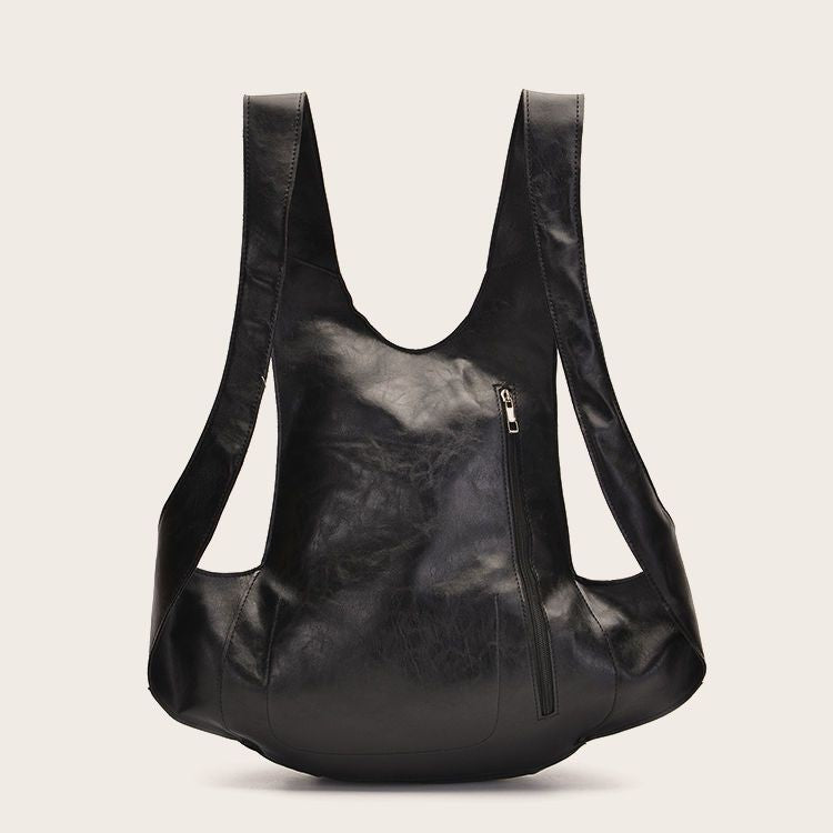Fashionable retro and unique Beetle backpack, made of Crazy Horse plant tanned soft PU leather, suitable for both men and women