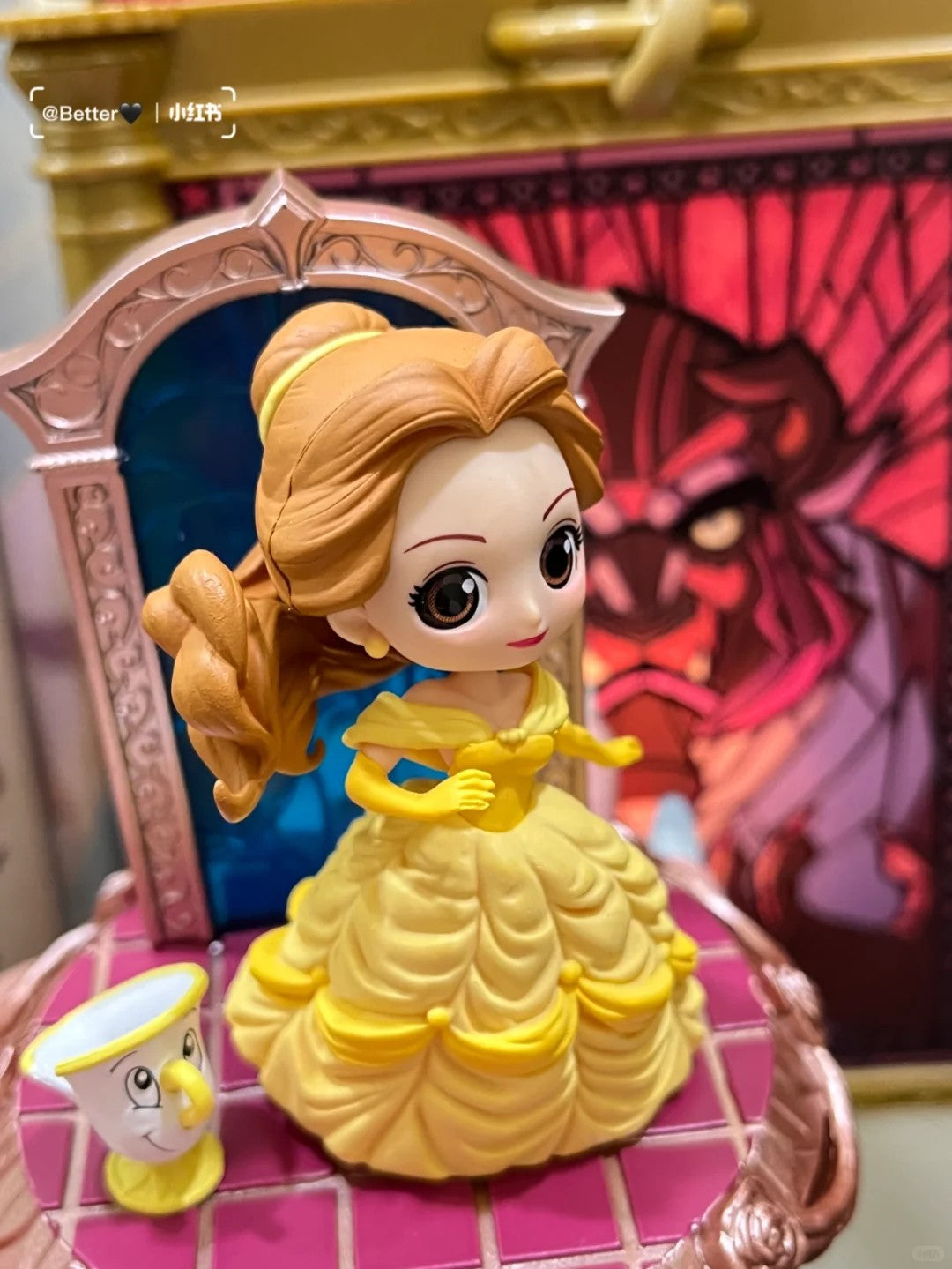 Em estoque Bandai Disney Anime Qposket Personagens Belle Story Series Bonecos de Ação Colecionáveis Brinquedos Presentes de Aniversário