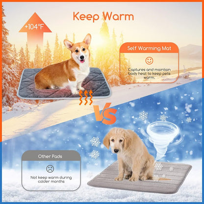 Almofada para Cama e Tapete para Pets 40x50CM Ninho de Gato e Cão Grosso Quente Almofada Térmica para Dormir Tapete Térmico Antiderrapante para Pets Macio Inverno