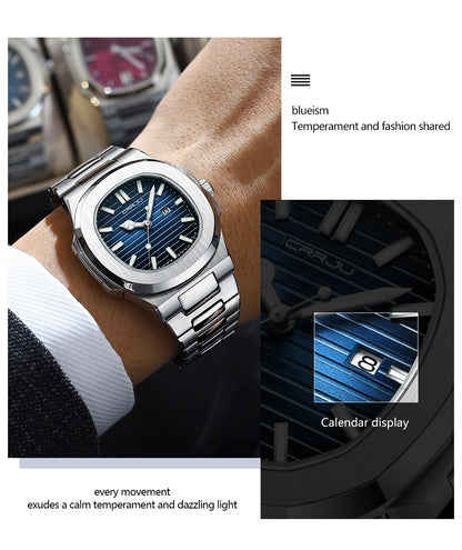 CRRJU  Men Watch 2024 Luxury Top Brand Quartz Watches Business Simple Ultra Thin Luminous Wristwatch Men's Clock Reloj Hombre