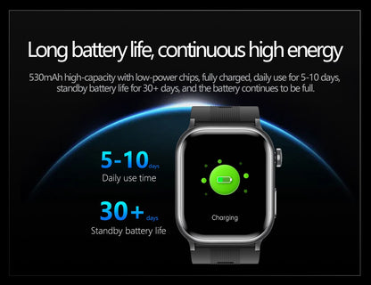 2026 New Air Pump+Air Bag+NFC Health SmartWatch Precise Blood Pressure Blood Fat Monitoring Voice Call Smartwatch For Men Women