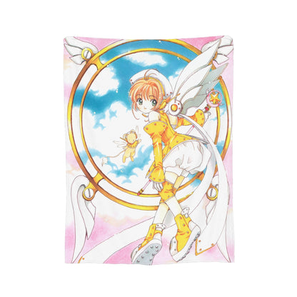 Anime Cardcaptor Sakura Cobertores Flanela Primavera/Outono Cobertor de Malha Super Quente Respirável para Cama Viagem Colcha