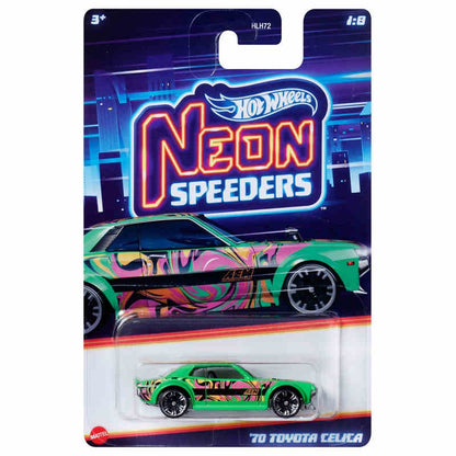 Hot Wheels Neon Speeders Series 8 Diecast Car Set 1/64 Scale Models Mazda RX-7 Datsun 510 B C D HLH72 Collectible Toy Xmas Gifts