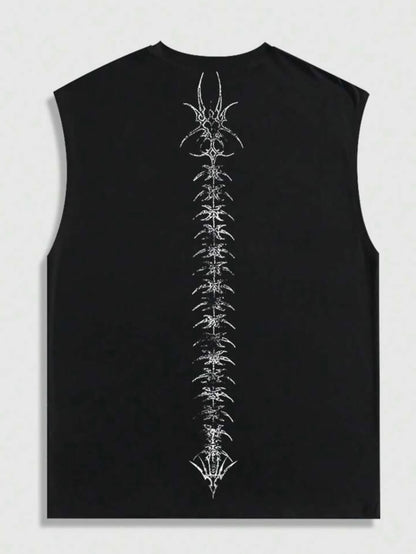 Summer Fashion Men and Women Sleeveless Shirts Harajuku Hip Hop Dragon Pattern Printed T-shirt Gothic American Sports Tank Top