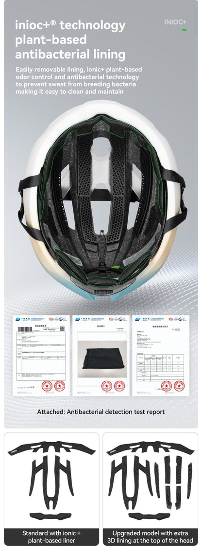 Capacete de Ciclismo ROCKBROS Leve Respirável Antibacteriano Integrado Ajustável com Fivela Magnética Capacete de Segurança