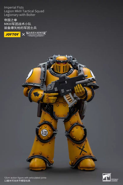 ?JOYTOY?Warhammer 40K Imperial Fists Mkll Legionários Táticos 4 Peças 1/18 Action Figure Brinquedo Colecionável