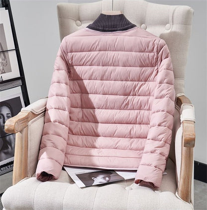 Women's Winter Parka 2025 Hooded Round Neck Down Cotton Jacket Ladies Korean Version Lightweight And Thin Loose Female Outerwear