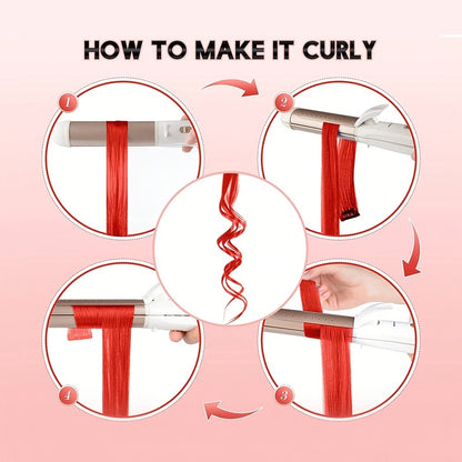 5pcs/Set Long Straight Synthetic Clip-In Hair Extensions for Women Halloween Christmas Party Cosplay