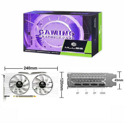 Placa de Vídeo MLLSE AMD Radeon RX 580 8GB 2048SP Gaming GDDR5 256Bit PCI-E 3.0 ×16 8Pin Radeon GPU Rx 580 8g para Jogos