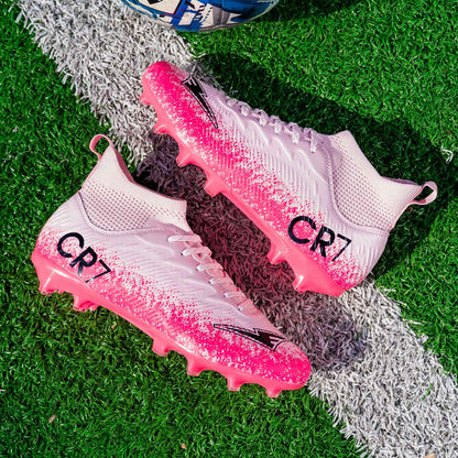 Men's High Tops Lace Up Soccer Cleats, Lightweight Professional Athletic Football Cleats Mens Athletic Shoes for Training Soccer