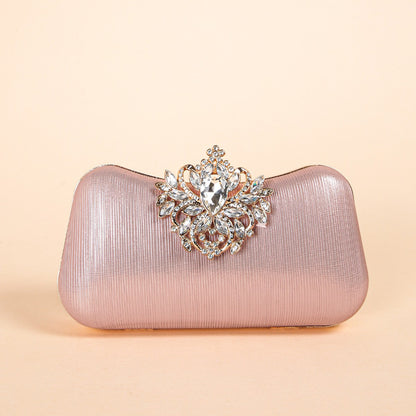 Luxury Rhinestone Evening Bag For Carnaval, Shiny Wedding Dress Purses,  Glamorous,Elegant,Exquisite Small Rhinestone Decor Boxy