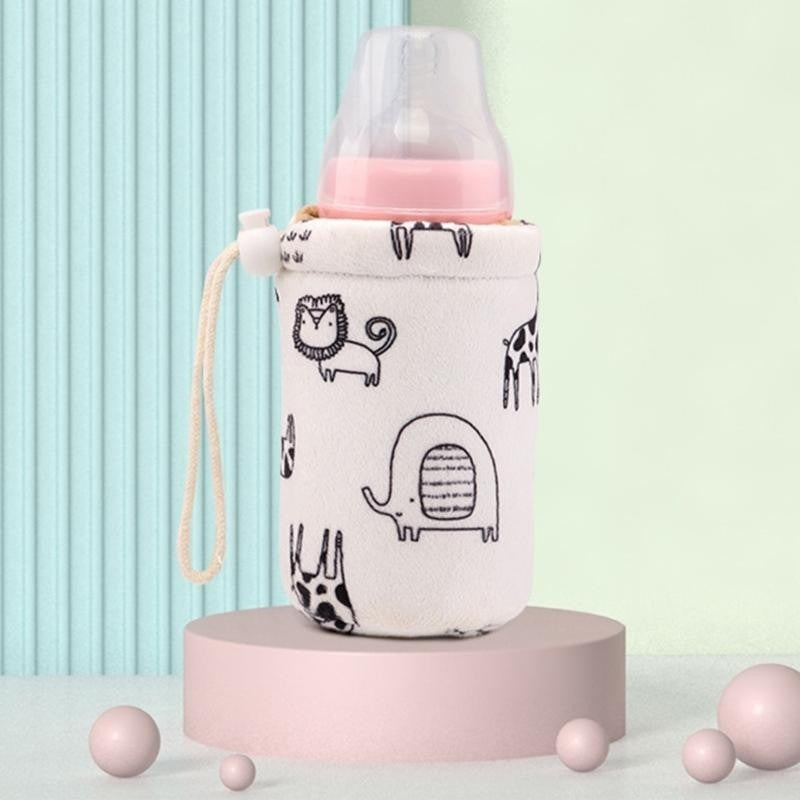 J15U Baby Bottle Bag for Pram Travel Outdoor Baby Feeding Bottle Holder Washable Bottle Thermal Milk Bottle Warmer
