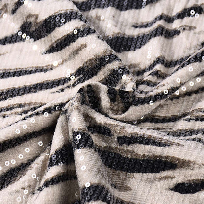 Gtpdpllt Sexy Sequin Zebra Print Sequin Skirts Low Waist Casual Summer Hottie Short Women's Skirt Clubwear Christmas Bodycon